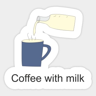 Coffee with milk Sticker